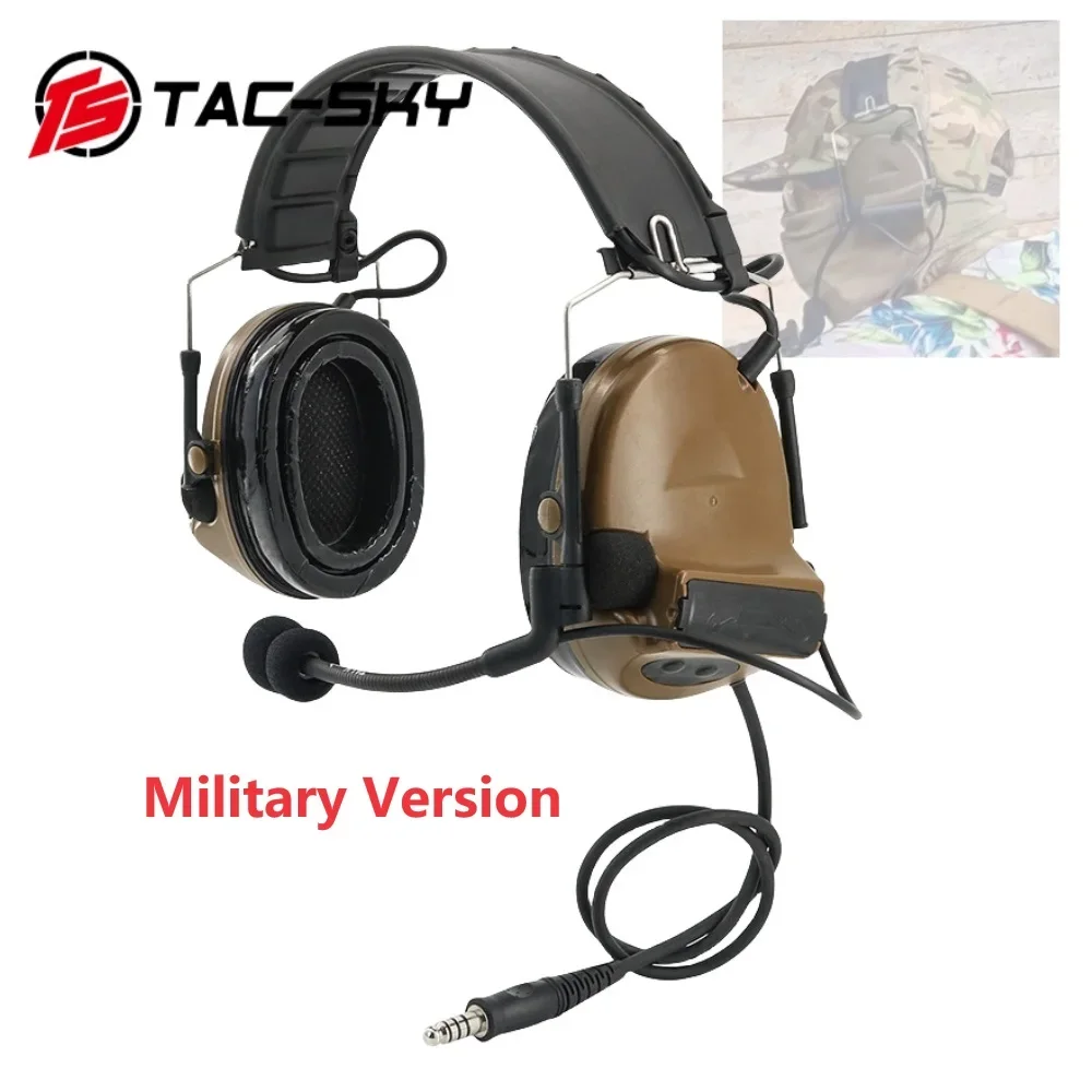 

TAC-SKY Tactical Military COMTAC II Headset Hunting Noise Canceling Pickup Electronic Hearing Protection C2 Walkie Talkie Headse