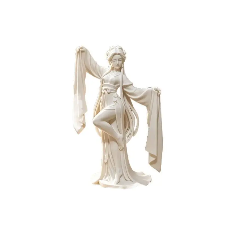Elegant Chinese Dancer Figurine 3D Printed Water Sleeve Dance Sculpture for Living Room TV Stand Decor