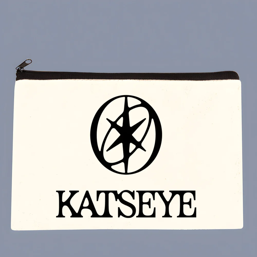 KATSEYE Canvas Cosmetic Bag Cute Makeup Bags Lovely Wallet Zipper Purse Storage Organizer Pencil Bag