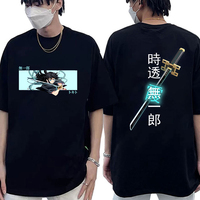 New Anime Tokitou Muichirou Print T Shirt Women Men Short Sleeve Tops Tees Summer Fashion Loose Casual T-shirt