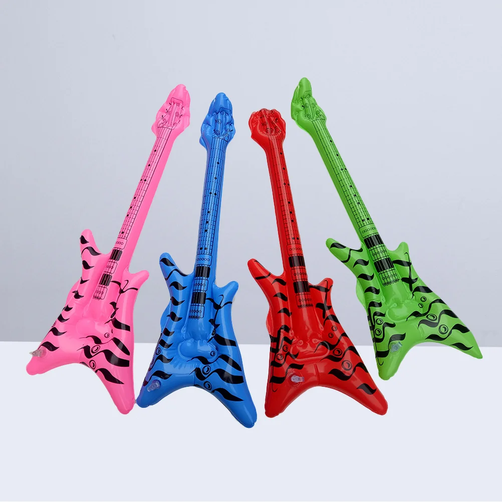

12 Pcs Inflatable Guitar Electric Beach Parties Props Swimming Pool