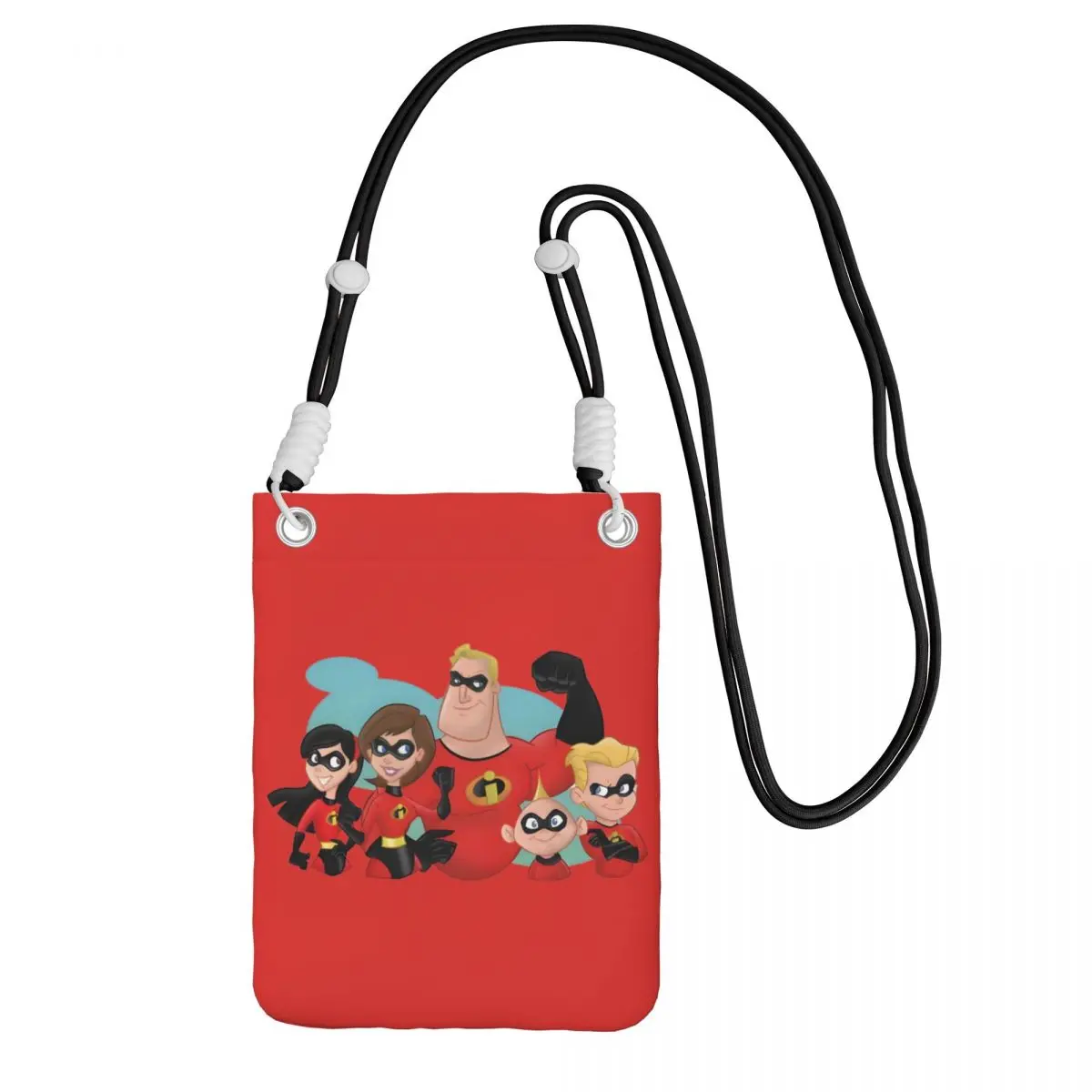 

Custom The Incredibles Mobile Phone Bag for Women Men Superhero Film Shoulder Crossbody Bag Key Bag Mini Shoulder Purse Wallet