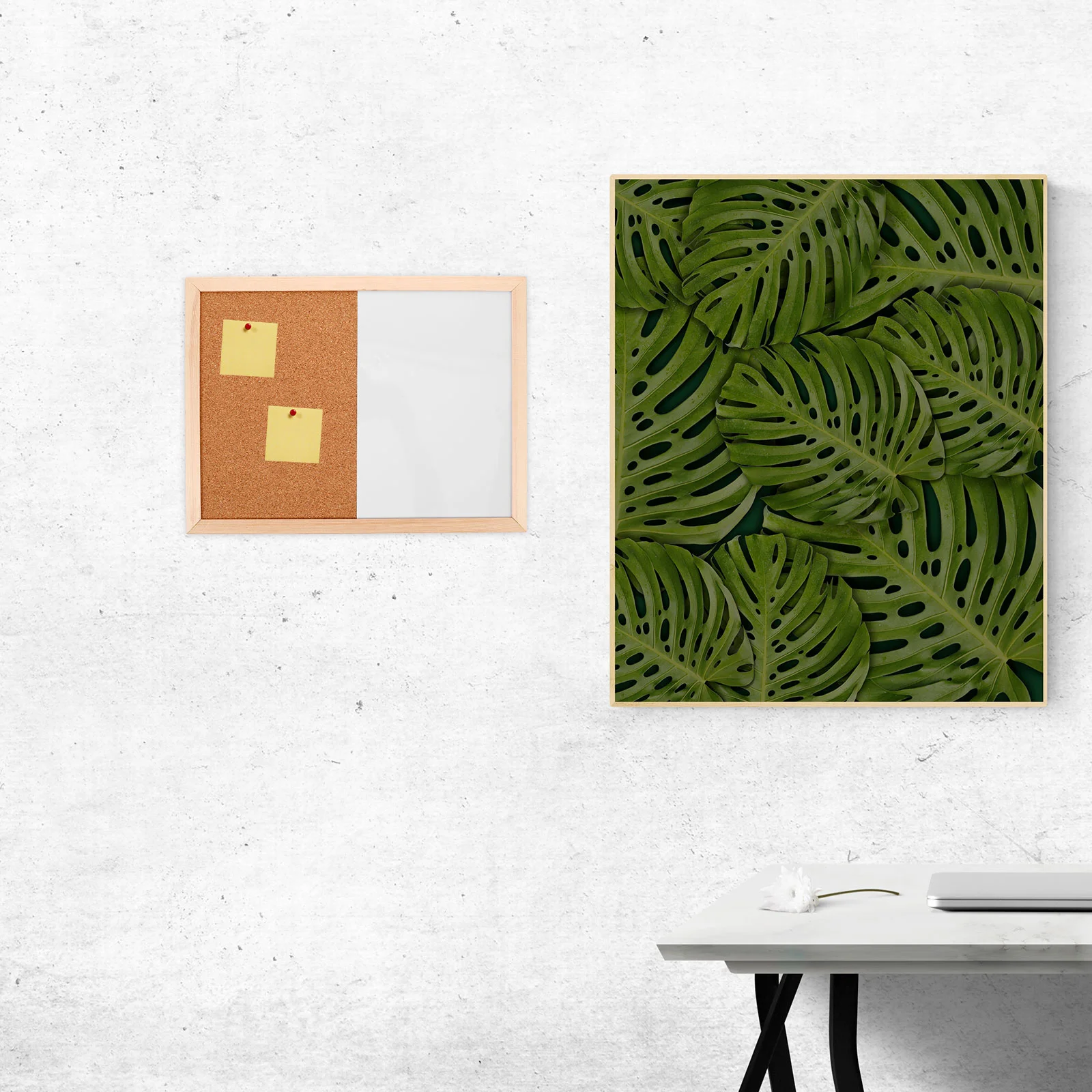 Message Board Photo Framed Cork Bulletin Decorations Display Wood Magnetic