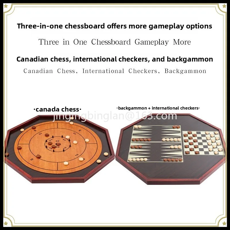 Factory direct sales solid wood wood Canadian chess game board game reaction power game party play backgammon
