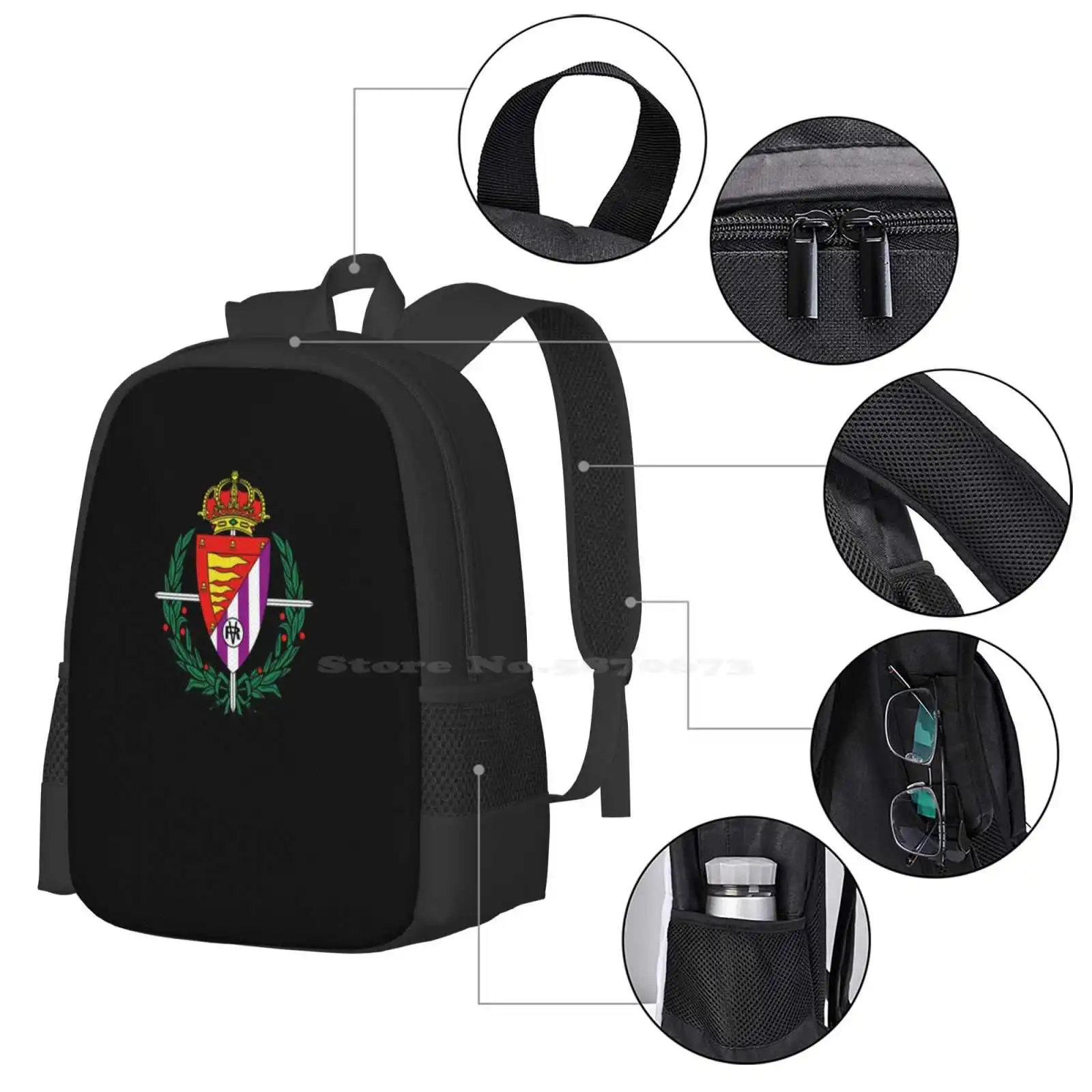 Real Valladolid Escudo Hot Sale Schoolbag Backpack Fashion Bags Real Valladolid Insignia Valladolid Retro Valladolid Vintage