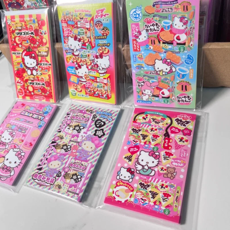 5 Style  Kawaii Sanrio Sealing Stickers Hello kitty Cartoon Cute Sealing stickers Pocket Decorative Tape Packaging Label sticker