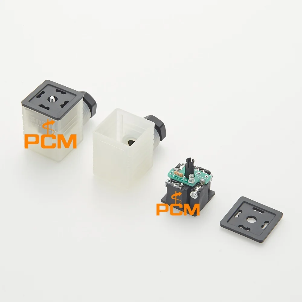 Hirschmann GDML 2016 LED 24 YE 934413002 934413003 Magnetventil-Steckverbinder DIN 43650 Typ A 24V Gelbe LED Industriestecker – Detail 2