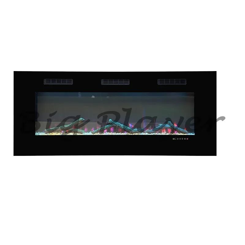 

36" Electric Fireplace Device with 13-Color LED Flame, Recessed & Wall Mounted for Home & Hotel Use,Control Panel