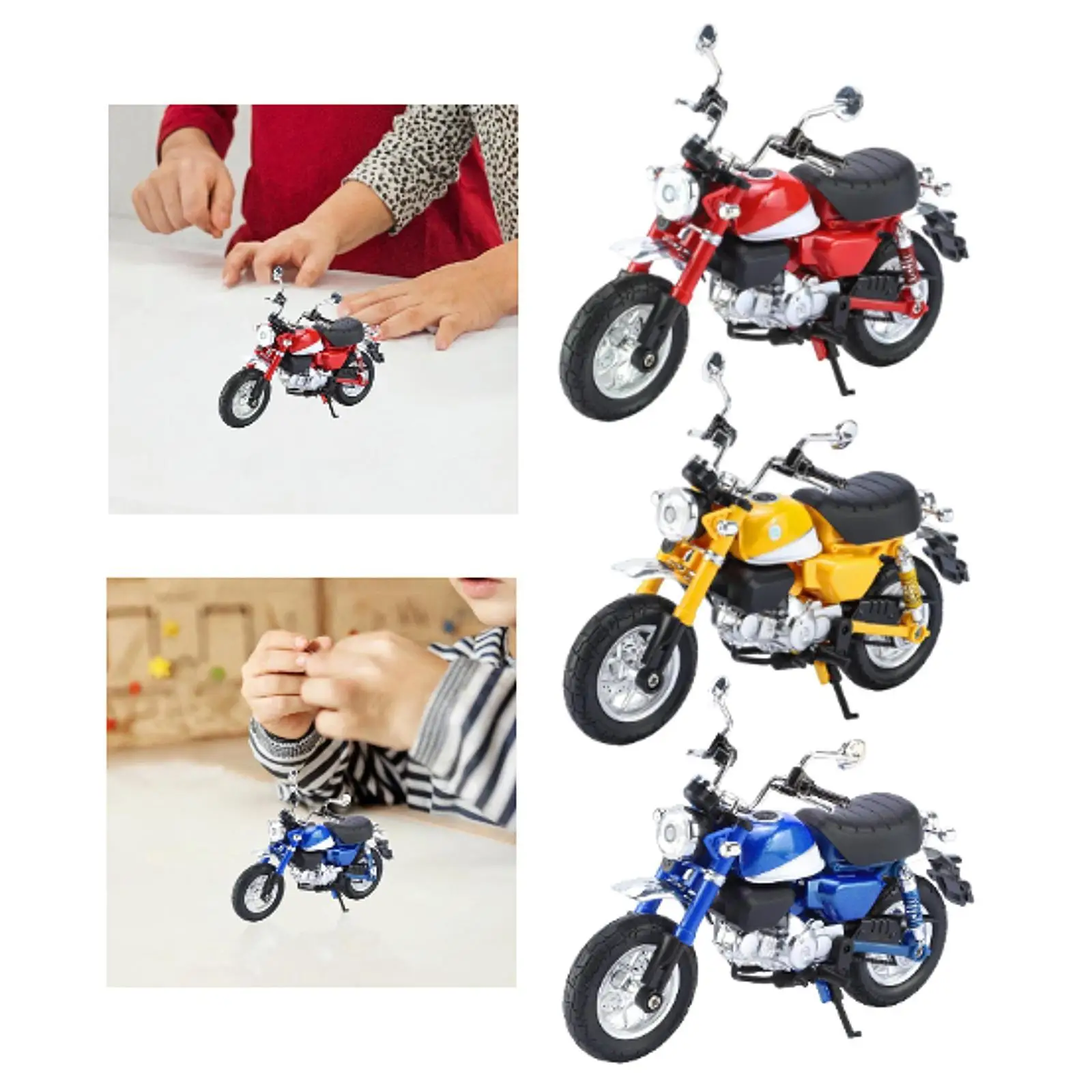 1/12 Motorcycle Model Crafts Scenario Collection Alloy for Home Table Study