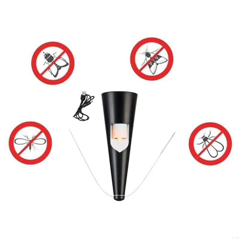 G6DD Bugs Hanging Fan with Hook USB Fly Fan Insect Killer
