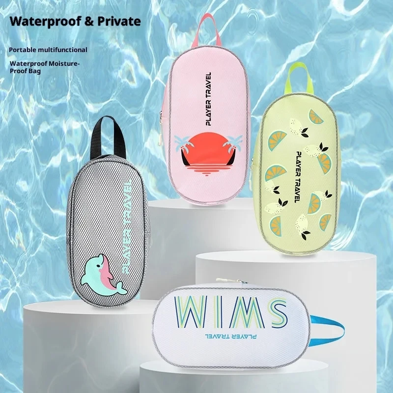 Large Capacity Waterproof Wet Dry Bag for Swimming Toiletry Bag Travel Cosmetic Organizer with Separate Compartment Shower Gym