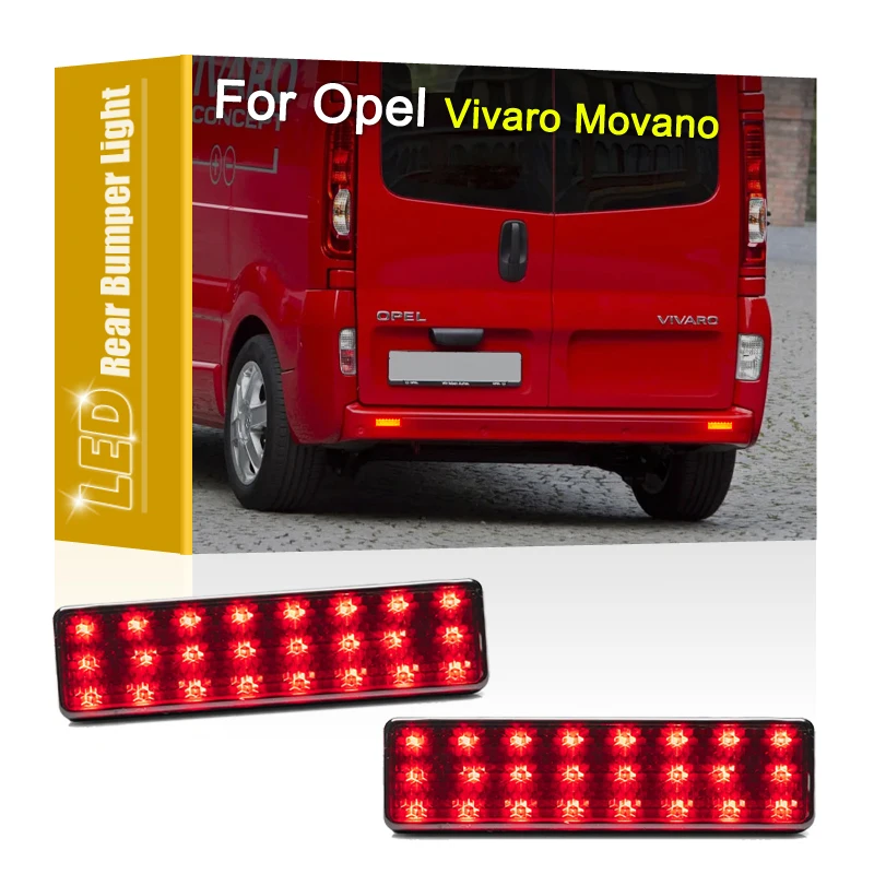 

2 шт., светодиодсветодиодный задние фсветильник Ри для Opel Vivaro 2001-UP Movano 1999 2000 2001-2002
