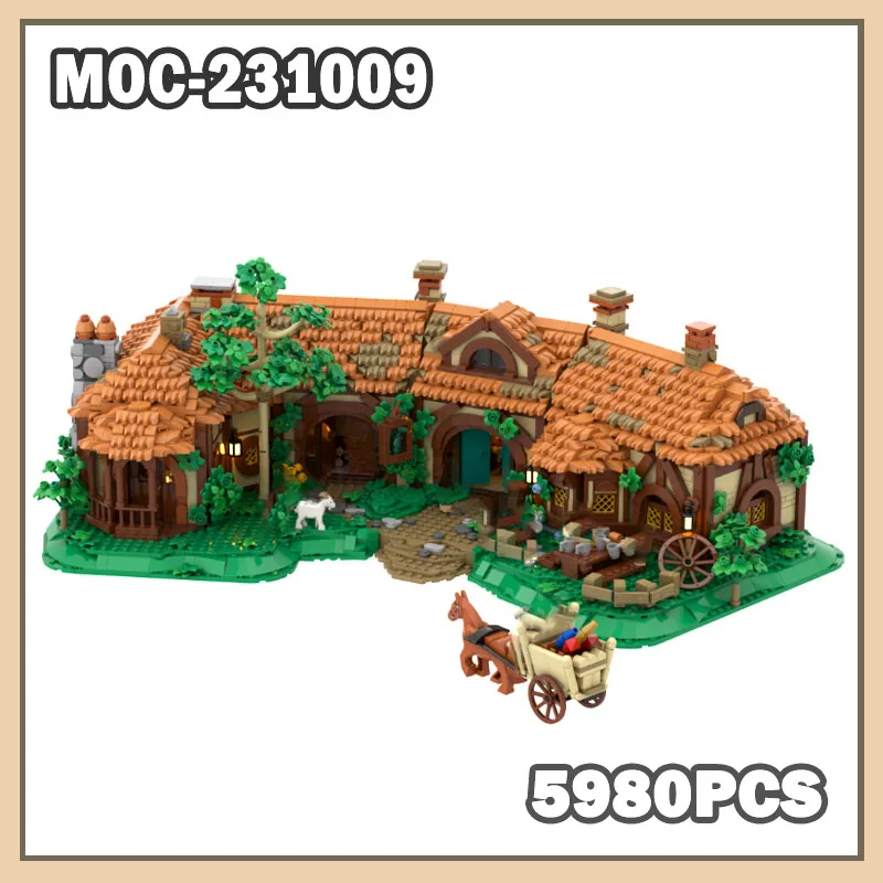 MOC-231009 Building Blocks Green Dragon Building Model Small particle building blocks Set Creative gift 5980PCS Model Brick