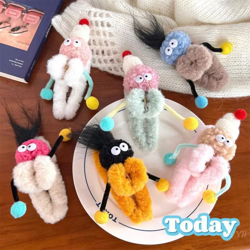 1/2/3PCS Plush Funny Hairpin Funny. Glamorous Cartoon Grip Clip Grasp Children's Hair Accessories Take Pictures