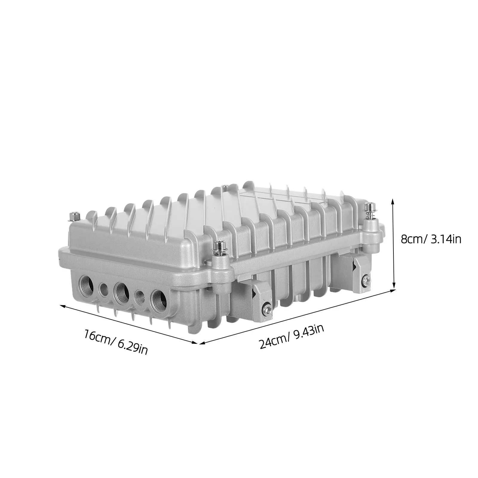 Weatherproof Aluminum Outdoor Electrical Enclosure Box for Amplifier Wireless Base Station Cable Connection Protective Housing