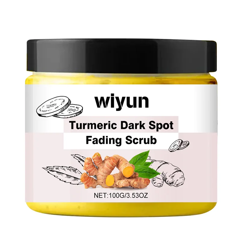 

Скраб с куркумой для тела, нежно отшелушивающий, глубоко очищающий скраб для лица, осветляющий, увлажняющий, гладкий, отшелушивающий, уход за кожей, 100 г