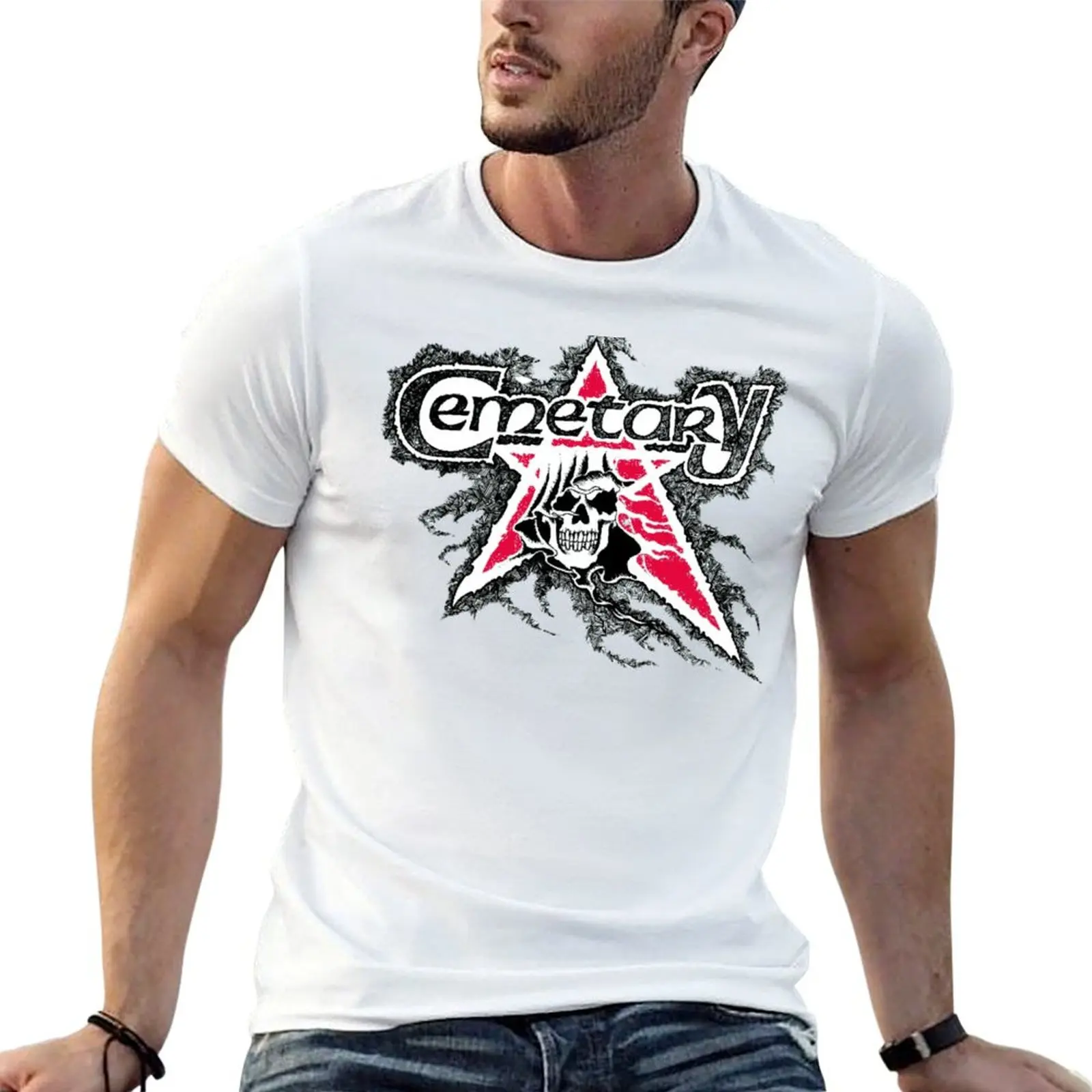

Cemetary An Evil Shade of Grey Swedish Death Metal T-Shirt t shirts for man cotton soft cotton t shirts man 100% T-Shirt