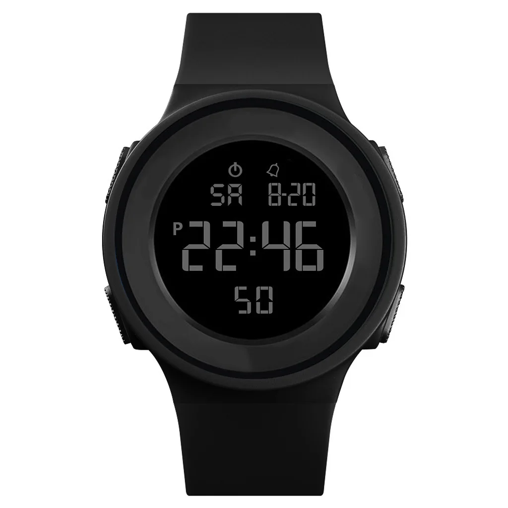 Часы наручные мужские цифровые в стиле милитари, многофункциональные спортивные водонепроницаемые, студенческие электронные