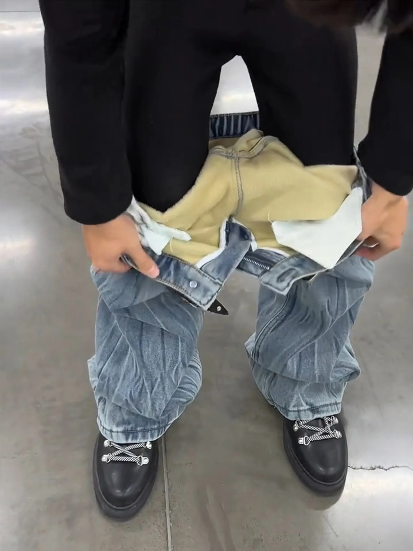 

Джинсы Cleanfit с высокой талией, прямые, мужские и женские, в стиле High Street Vibe, джинсовые брюки Bootcut, износостойкие, американские