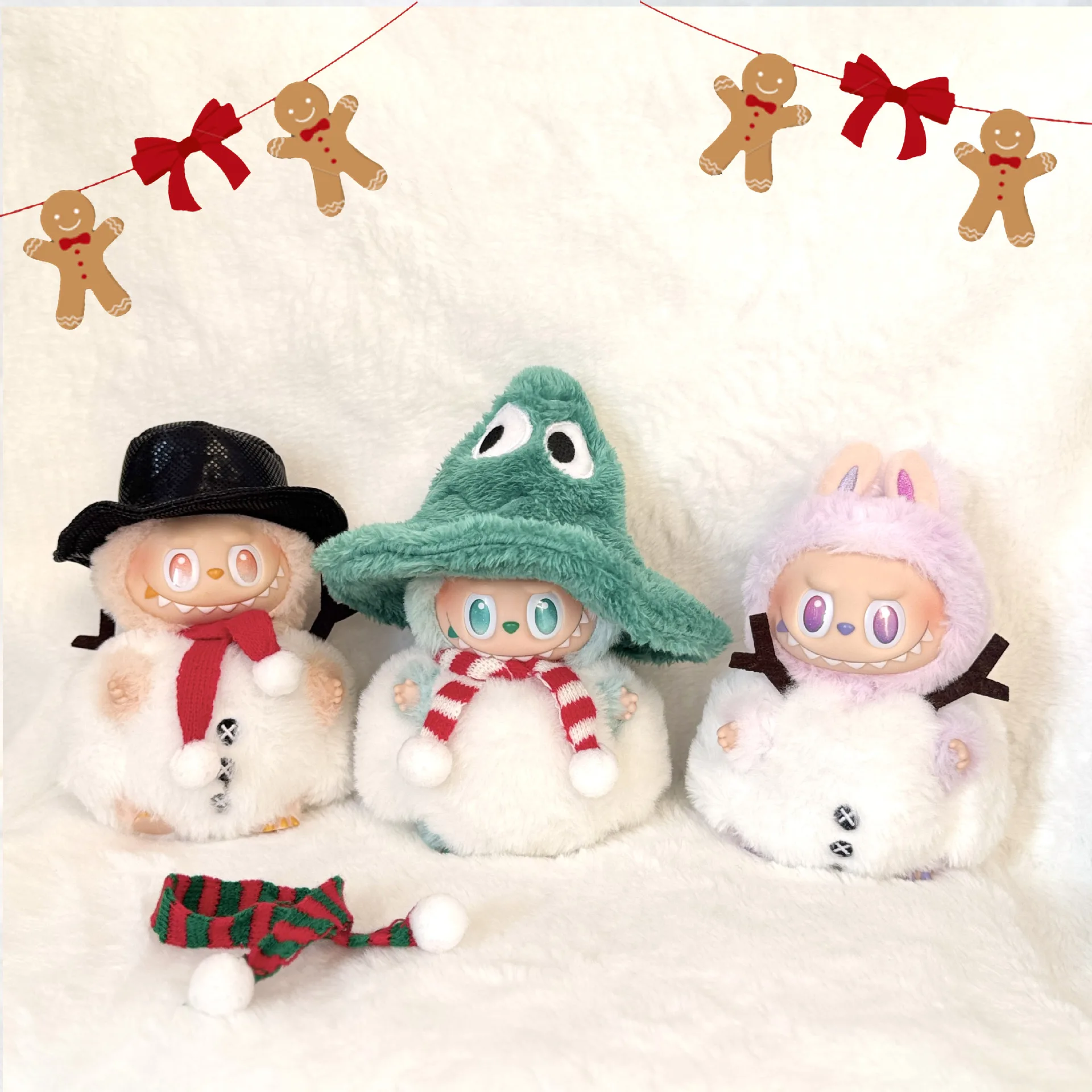 15/17 cm Nette Puppe Kleidung Outfit Zubehör Weihnachten Cape Set für Labubu V2 Mini Puppe Kleidung Puppe Zubehör mädchen Geschenk