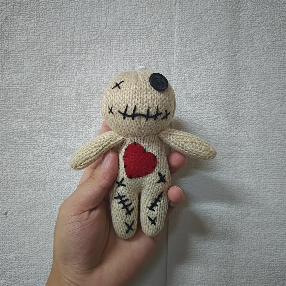 1-10 Stück Handgefertigte Gestrickte Voodoo-Puppe mit Bunten Pins Gruselige Halloween-Dekoration & Neuartiges Gruseliges Geschenk für Erwachsene Party-Requisite – Detail 10