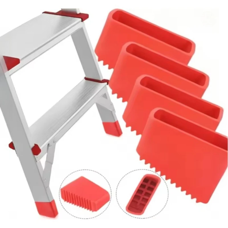 Step Ladder Feet Covers Versatile Ladder Leg Covers Non-Skid Ladder Pads Rubber Foot Pad Insulating Foot Sleeve