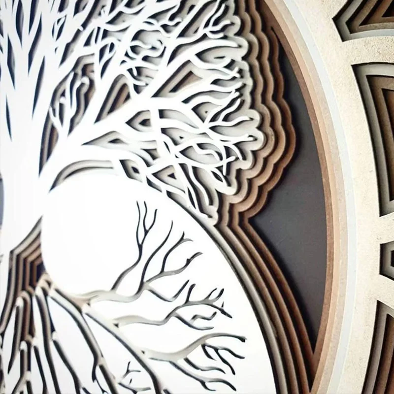 Wooden Tree of Life Mandala Tree of Life Mandala Wall Art Home Decoration Ornament