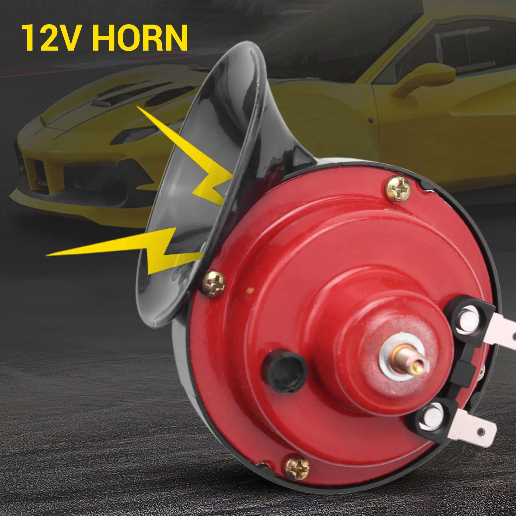 300DB 12V Universal Electric Snail Train Horn Super Loud Waterproof Horns Siren for Motorcycle Car Truck SUV Boat