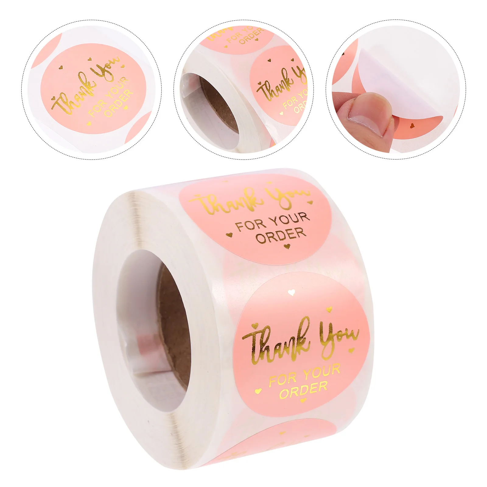 

500Pcs Thank You Labels Round Stickers Business Packaging Seal for Gift Boxes Mailing Decals Gift Label Thank You Label Decal