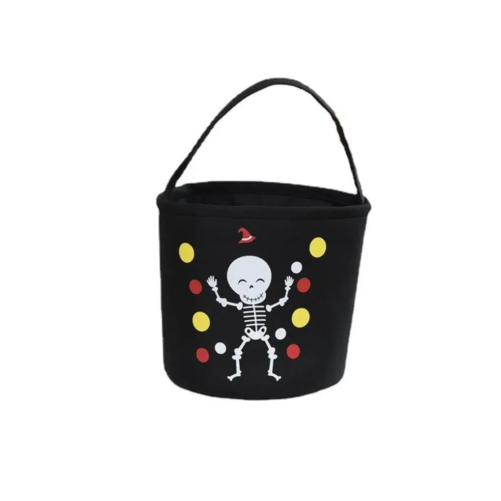 

Reusable Halloween Baskets Halloween Gnomes Ornament Comfortable To Carry Halloween Cartoon Baskets No.5
