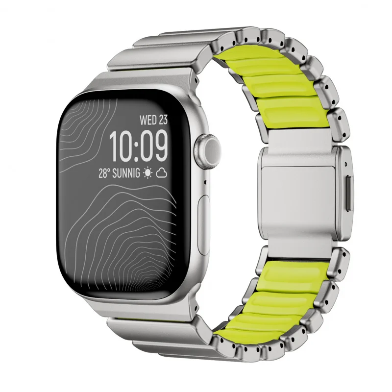 

Suitable for Apple Watch Ultra iWatch S11 pure titanium metal magnetic buckle strap