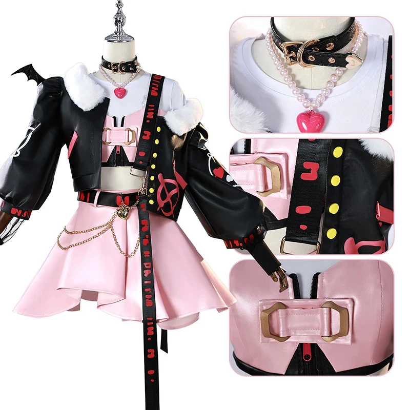

Rock Luo Tianyi Cosplay Costume Vsinger Luotianyi Women Dress Halloween Carnival Party Comic-con Role Playing Outfit