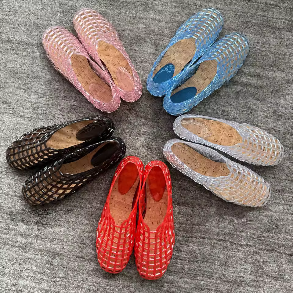 2025 Women's New luxury brand Flat Sandals PVC Breathable Summer Outerwear Baotou Bag and Casual Jelly Sandals - AliExpress 