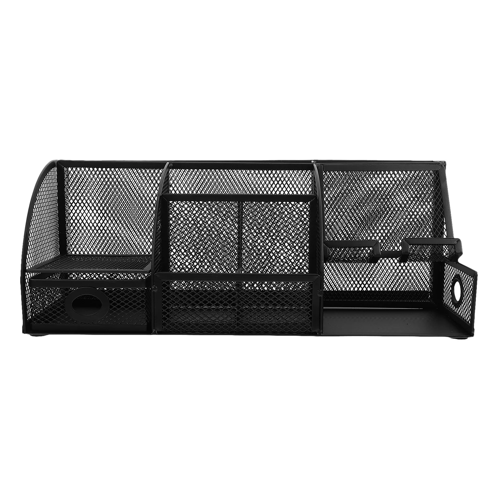 

Sleek Iron Pen Holder Desk Organizer Desktop Storage Container Compact Size Stationery Organizer Office Efficiency Promoter