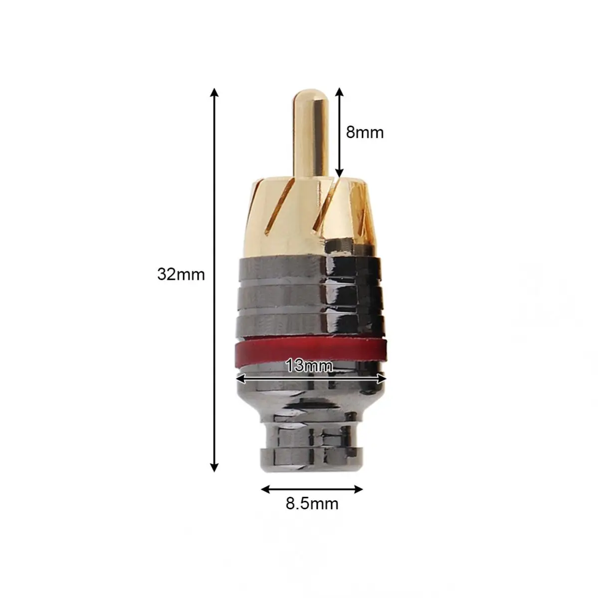 RCA Male Plug Solder Audio Video Adapter Connector for Speaker Wire Wall Plate Home Theater Amplifiers and Sound Systems