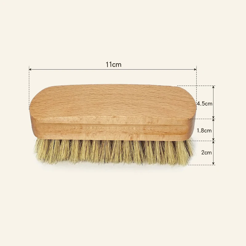 Shoe Polish Brush Brush Leather Pig Hair Soft Polishing Tool Cleaning Brush Nub Leather Boots