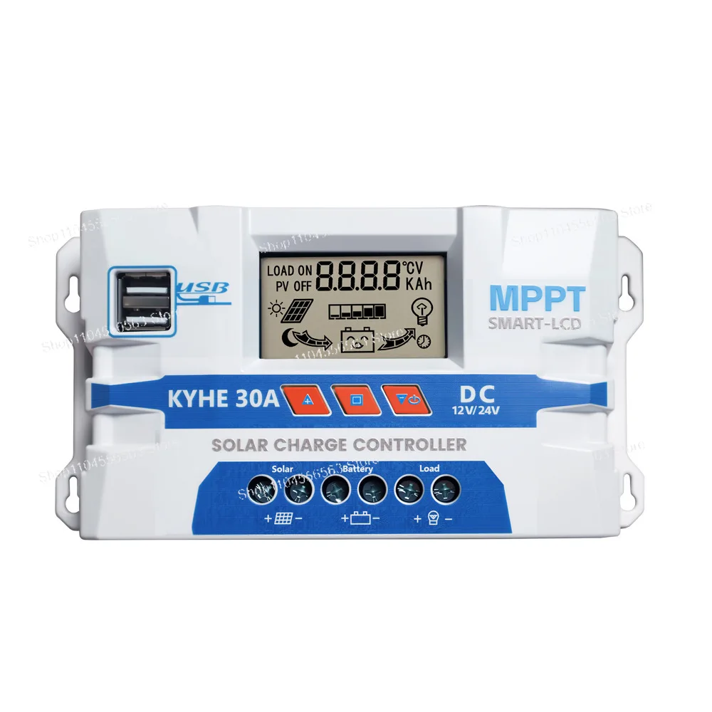 

Контроллер заряда солнечных батарей MPPT 30A 50A 100A с ЖК-дисплеем, автоматическое определение напряжения для солнечных энергосистем