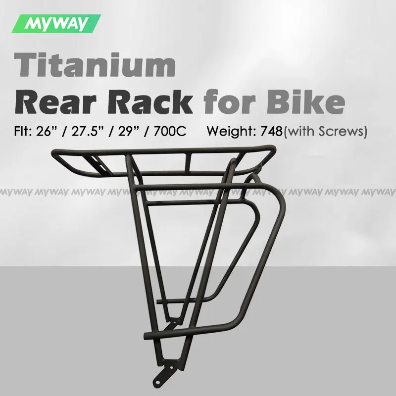 MYWAY Rear Rack Bicycle Luggage Carrier Cycling Bag Stand Holder Cargo  Shelf Fit for Mtb & Road Gravel Bike