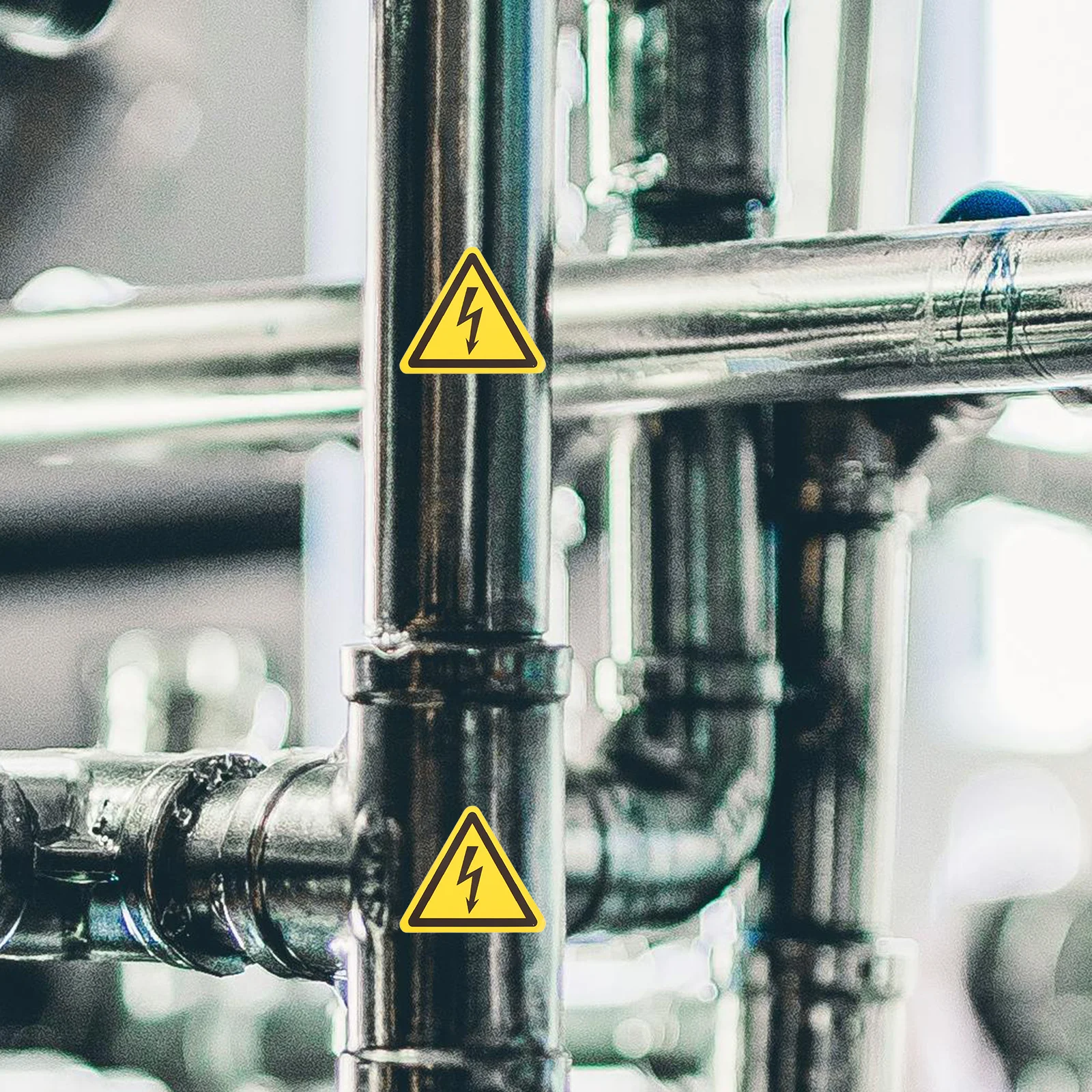 5pcs Electric Danger Sign Label Waterproof Pvc Warning Sticker For High Voltage Safety Electrical Panel Caution Sign