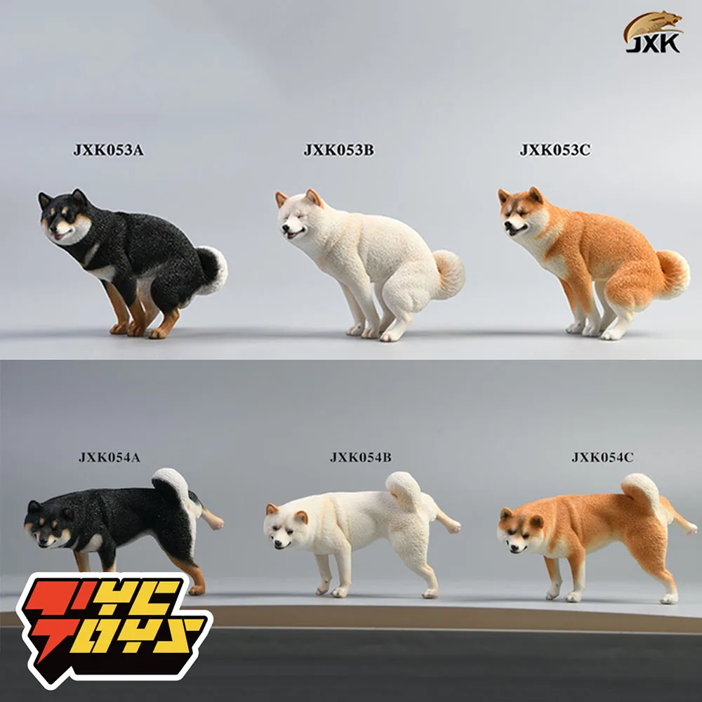 

JXK JXK053 JXK054 1/6 Scene Accessory Shiba Inu Half Squat Animal Pet Dog Statue Model with Shit For 12 inches Action Figure