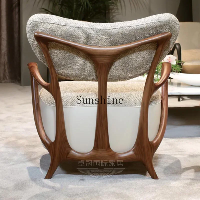 Italian light luxury living room furniture household low backrest creative single fashion sofa chair