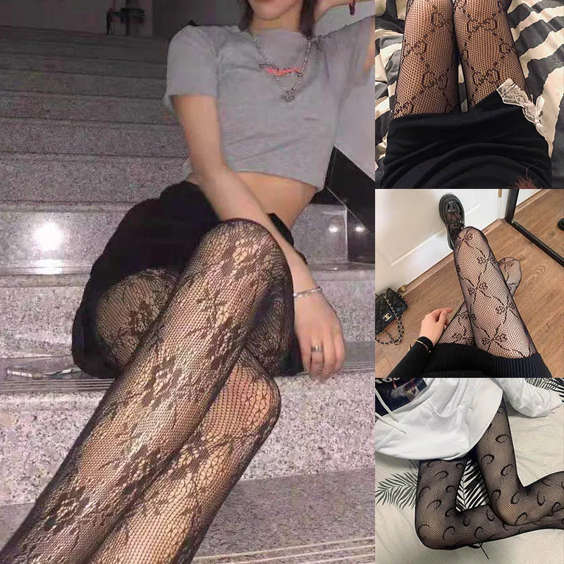 Women's Tight Pantyhose Fashion Stockings High Quality Tights Letter Design Luxury Pantyhose Sexy Stockings Fishnet Mesh Socks