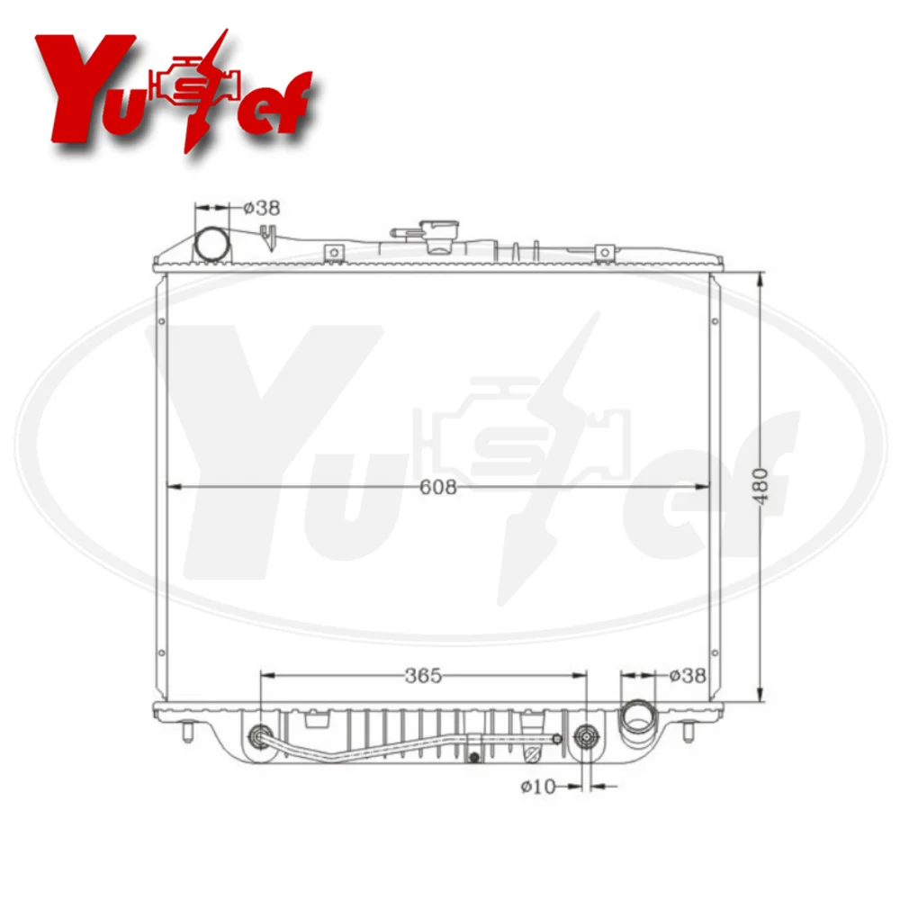 Aluminum Radiator For Acura SLX 1996-1999/ Isuzu Trooper V6 3.2L 3.5L 1992-2002 AT 40mm OE 8972370510 97237051 8971714310
