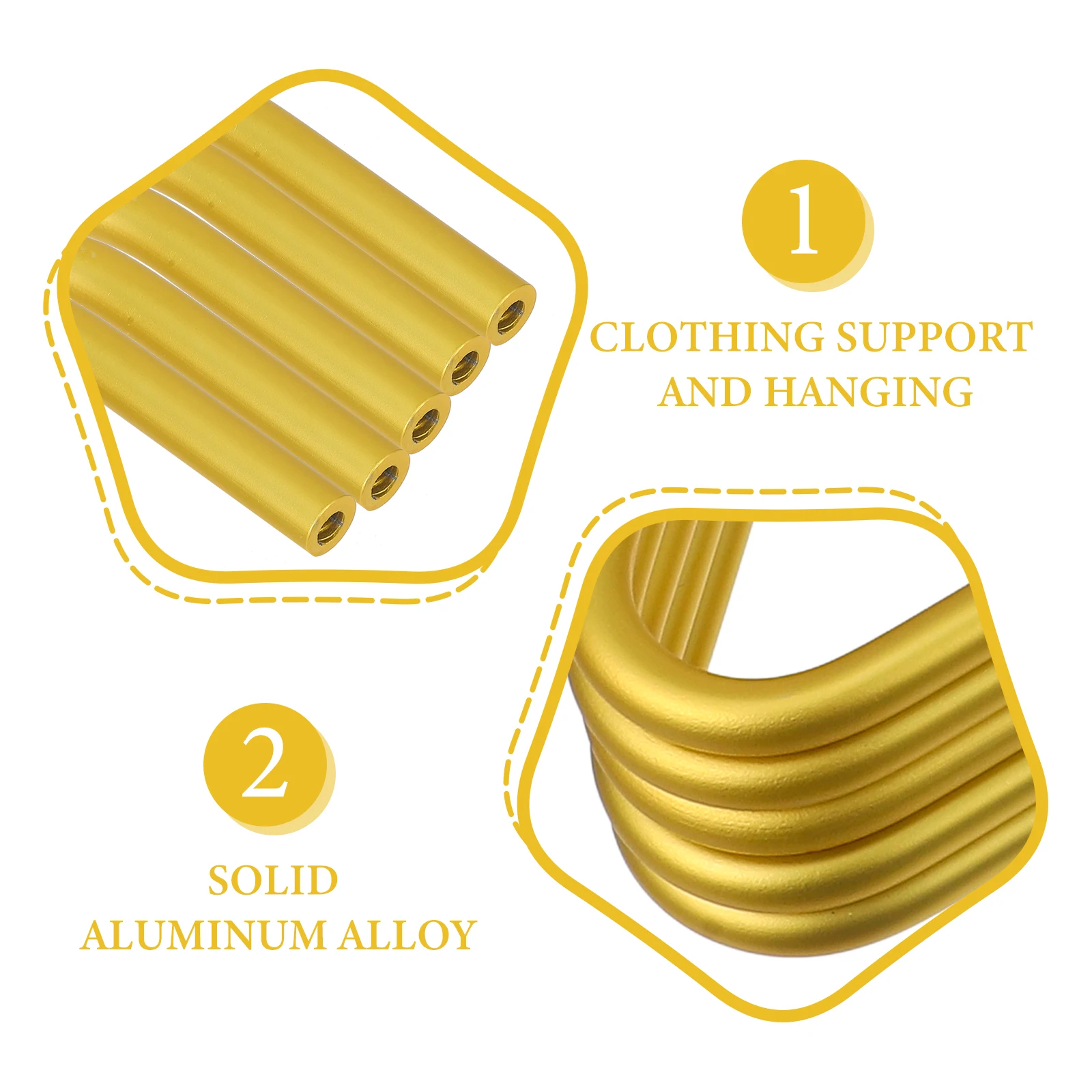 

5pcs Metal Open Space Saving Non Slip Clothes For Closet Pants Coats Sweaters Blankets Solid Hangers Closet Organizer