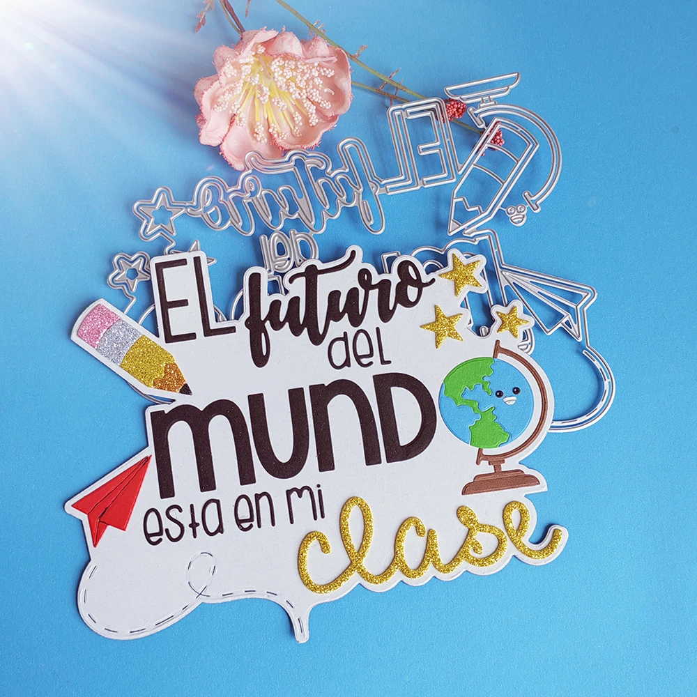 

A bright future for the world cutting dies for English letters, scrapbooks, reliefs craft stamps, photo album puzzl