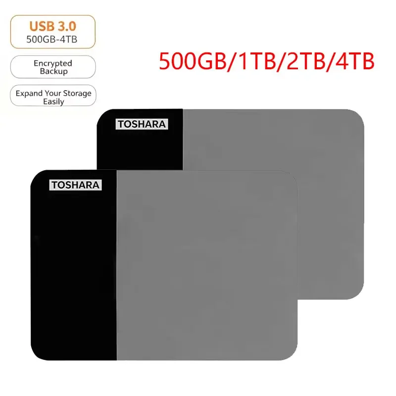 Small Black High-Speed Hard Drive USB 3.0 Portable External Hard Drive 4TB 2TB 1TB 2.5 Inch Hard Disk for Laptop Mac/Android