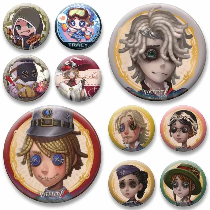 Hot Horror Game Identity V Coin Brooch Cartoon Character Mercenary Naib Bloody Queen Badge Bag Hat Jewelry Pin Fans Collect Gift