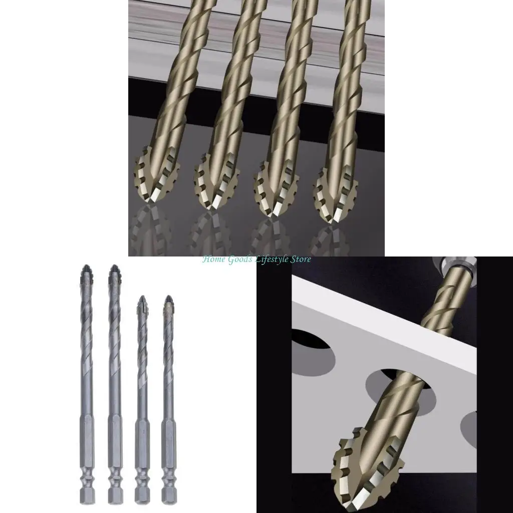 

E74E 4/5Pcs Eccentric Drill Bits Four Eccentric Twist Drill Bit Set High Hardnes