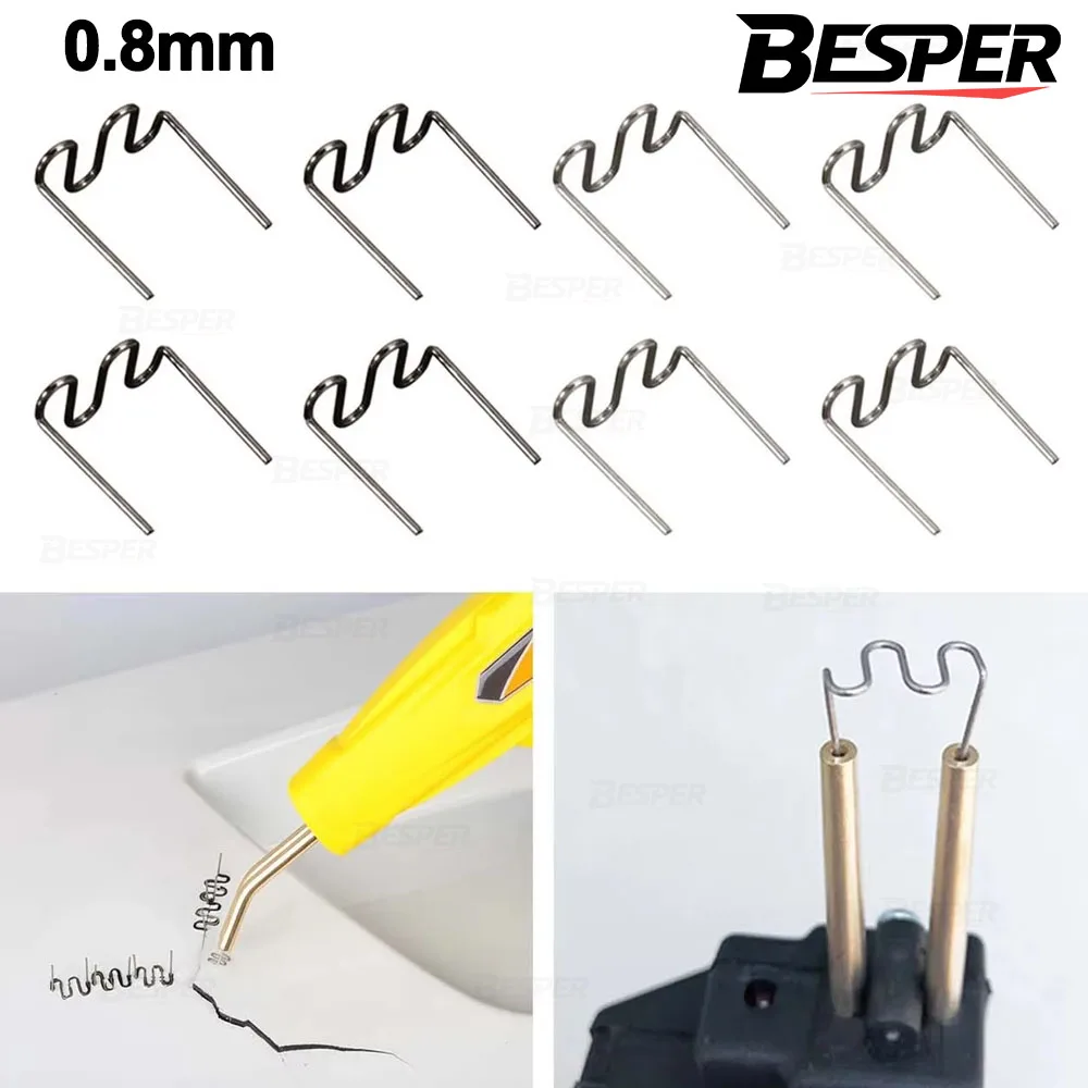 1000/400/100 Stück Kunststoff-Schweißnägel, Heißklebende Klammern, Vorgeschnittene Wellenklammern, Stoßstangenreparatur, Autoreparatur, 0,6/0,8 mm – Detail 2
