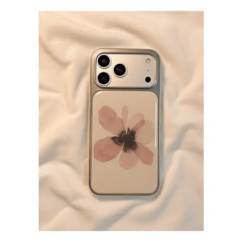 IPhone Case Aesthetic Watercolor Pink Flower Print Pattern Phone Case For iPhone 18 17 Air 16e 15 14 13 12 11 Pro Max Plus Funda Coque